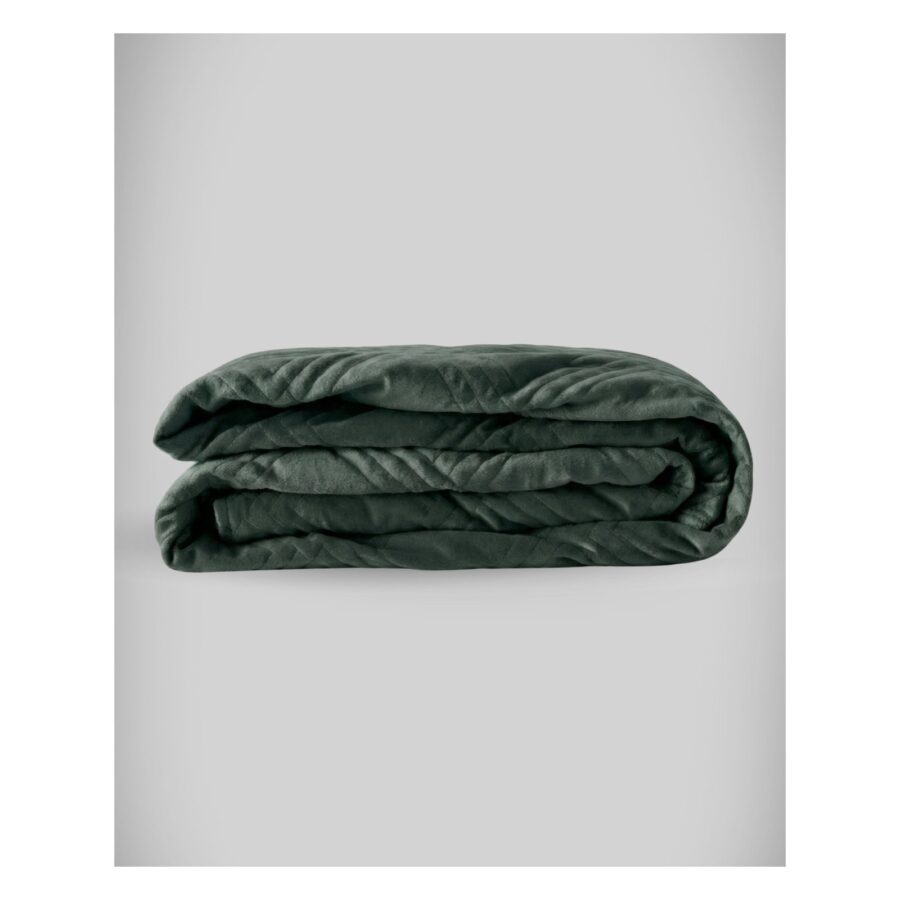 Manta con peso blanky Hibernar verde doblada