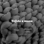 Detalle del punto trenzado de la manta SIESTA